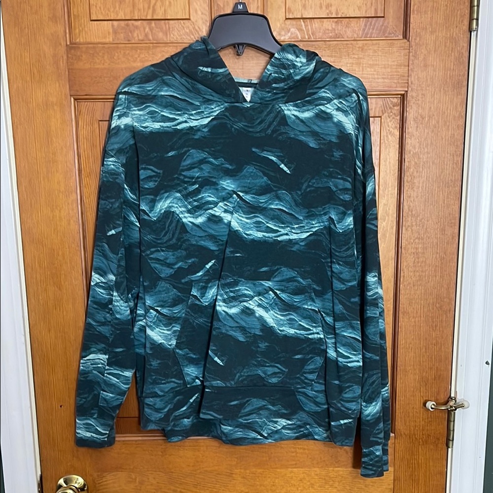 Fabletics Teal and White Hoodie